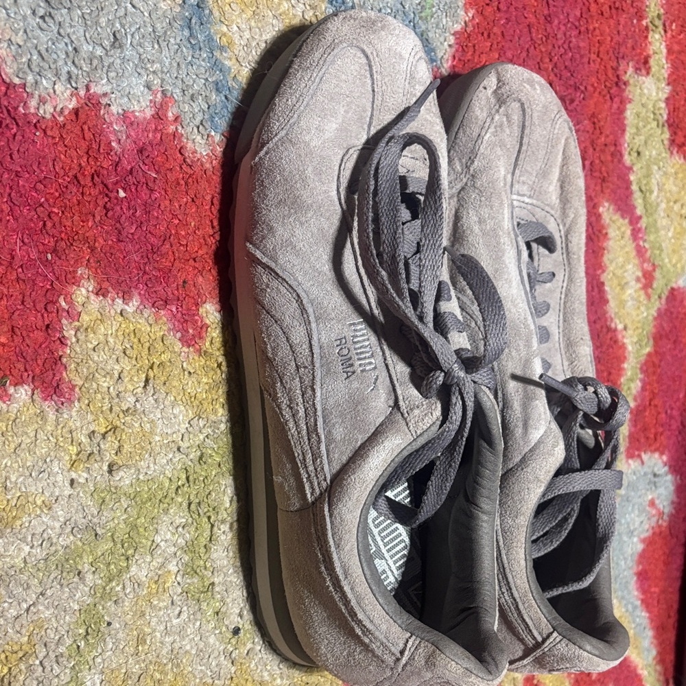 Puma Kids Suede Gray Sneakers